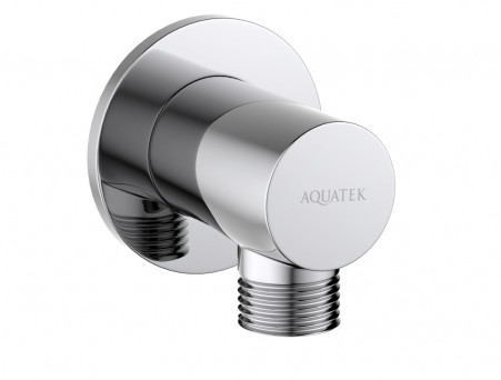 Шланговое Подсоединение «Aquatek» Настенное, Хром (AQ2456CR)