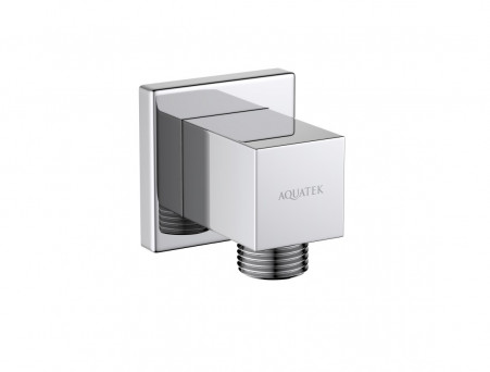 Шланговое Подсоединение «Aquatek» Настенное, Хром (AQ2458CR)