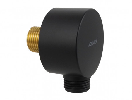 Шланговое Подсоединение «Aquatek» Настенное, Черный Матовый (AQ2454MB)