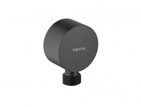 Шланговое Подсоединение «Aquatek» Настенное, Черный Матовый (AQ2457MB)