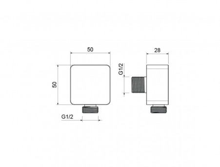 Шланговое Подсоединение «Aquatek» Настенное, Черный Матовый (AQ2459MB)