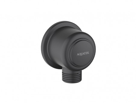 Шланговое Подсоединение «Aquatek» Классик Настенное, Черный Матовый (AQ2461MB)