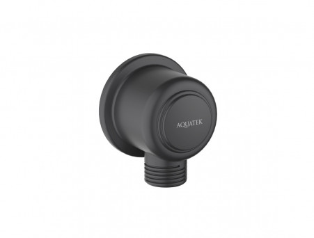 Шланговое Подсоединение «Aquatek» Классик Настенное, Черный Матовый (AQ2461MB)