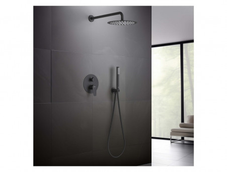 Душевая Система «Aquatek» SET 3в1 Оберон, Черный Матовый (AQ1172MB)