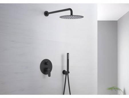 Душевая Система «Aquatek» SET 3в1 Оберон, Черный Матовый (AQ1172MB)