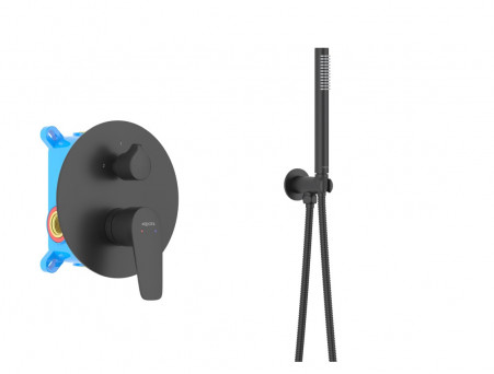 Душевая Система «Aquatek» SET 3в1 Оберон, Черный Матовый (AQ1172MB)