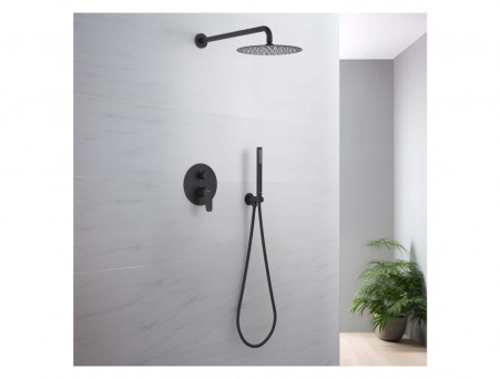 Душевая Система «Aquatek» SET 3в1 Оберон, Черный Матовый (AQ1172MB)