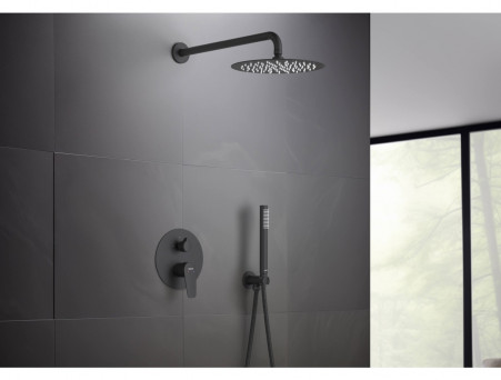 Душевая Система «Aquatek» SET 3в1 Оберон, Черный Матовый (AQ1172MB)