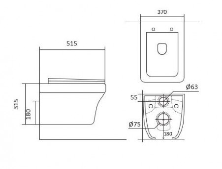 Комплект «Aquatek» SET Амадео-010: Унитаз с Крышкой-Сиденьем, Инсталляция, Звукоизоляция, Клавиша и Крепления (INS-0000012+AQ1163-00)