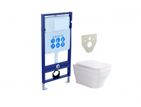 Комплект «Aquatek» SET Амадео: Унитаз с Сиденьем и Инсталляция (INS-0000012+AQ1163-00)