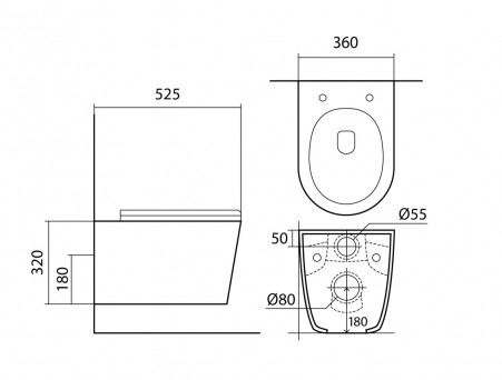 Комплект «Aquatek» SET Вега-012: Унитаз с Крышкой-Сиденьем, Инсталляция, Звукоизоляция, Клавиша и Крепления (INS-0000012+AQ1905-00)