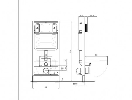 Комплект «Aquatek» SET Лира-012: Унитаз с Крышкой-Сиденьем, Инсталляция, Звукоизоляция, Клавиша и Крепления (INS-0000012+AQ1155-00)