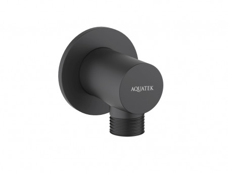 Шланговое Подсоединение «Aquatek» Настенное, Черный Матовый (AQ2456MB)