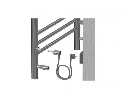 Полотенцесушитель Электрический «Aquatek» П10 Quick Touch Поларис, Черный Матовый, 50x90 (AQ EL KO1090CH)