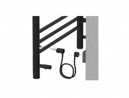 Полотенцесушитель Электрический «Aquatek» П7 Quick Touch Бетта, Черный Матовый, 50x70 (AQ EL KRC0770BL)