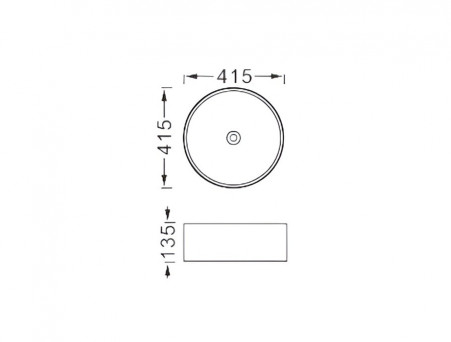 Раковина Накладная «Aquatek» Европа, Круглая, Белый Матовый, 415x415x135 (AQ5558-MW)