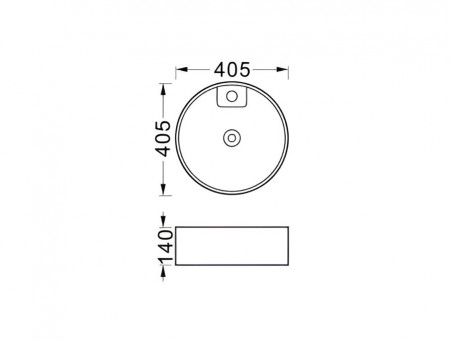Раковина Накладная «Aquatek» Европа, Круглая, Черный Матовый, 405x405x141 (AQ5212-MB)