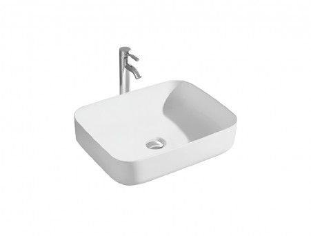 Раковина Накладная «Aquatek» Вега, Прямоугольная, Белый Матовый, 390x500x130 (AQ5515-MW)