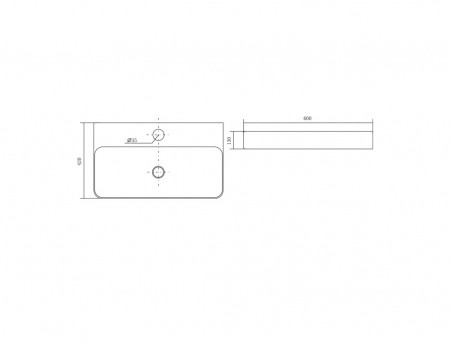Раковина Накладная «Aquatek» Прямоугольная, Белый, 600x420x130 (AQ3241-00)