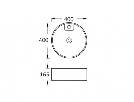 Раковина Накладная «Aquatek» Круглая, Белый Матовый, 400x400x165 (AQ5118-MW)