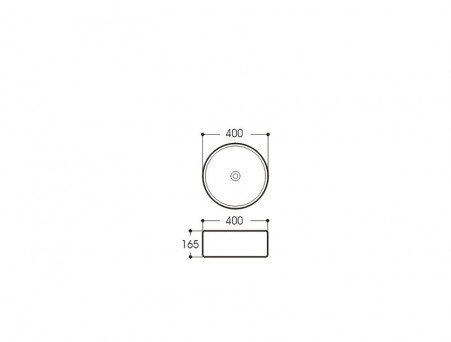 Раковина Накладная «Aquatek» Круглая, Белый, 400x400x165 (AQ5118-00)