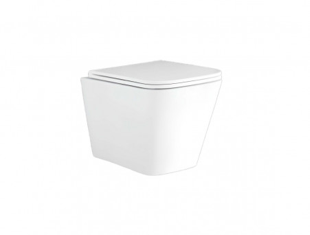 Унитаз Подвесной «Aquatek» Дельта Безободковый с Сиденьем, Белый, 480x350x320 (AQ1911-00)