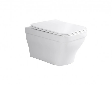 Унитаз Подвесной «Aquatek» Амадео Безободковый с Сиденьем, Белый, 520x365x320 (AQ1163-00)