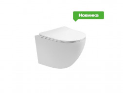 Унитаз Подвесной «Aquatek» Европа Безободковый с Сиденьем, Белый, 490x360x320 (AQ1900T-00)