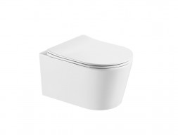 Унитаз Подвесной «Aquatek» Оберон Безободковый с Сиденьем, Белый, 531x360x344 (AQ1365T-00)