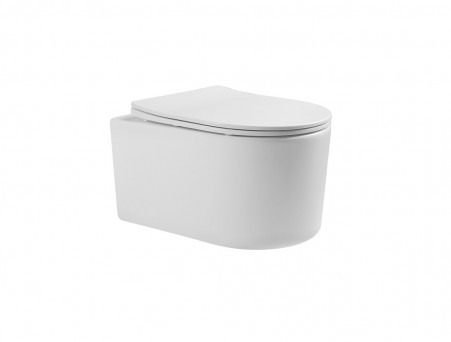 Унитаз Подвесной «Aquatek» Мия Безободковый с Сиденьем, Белый, 490x370x340 (AQ2004-00)