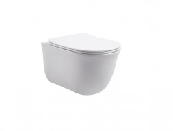 Унитаз Подвесной «Aquatek» Классик Безободковый с Сиденьем, Белый, 525x365x340 (AQ1111-00)