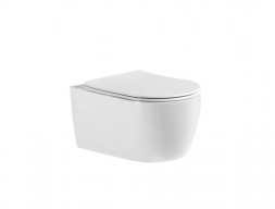 Унитаз Подвесной «Aquatek» Европа New Безободковый с Сиденьем, Белый, 490x360x250 (AQ1106-00)