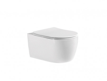 Унитаз Подвесной «Aquatek» Европа New Безободковый с Сиденьем, Белый, 490x360x250 (AQ1106-00)