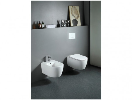 Унитаз Подвесной «Aquatek» Европа New Безободковый с Сиденьем, Белый, 490x360x250 (AQ1106-00)