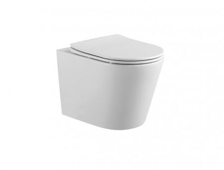 Унитаз-Компакт Подвесной «Aquatek» Вега Безободковый с Сиденьем, Белый, 490x360x320 (AQ1904-00)