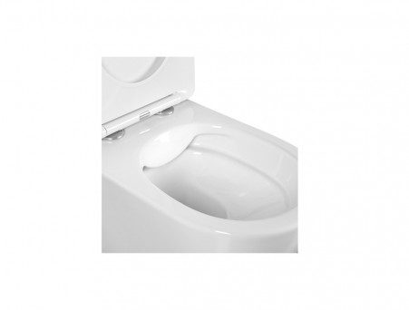 Унитаз Подвесной «Aquatek» Европа Безободковый с Сиденьем, Белый, 525x360x320 (AQ1901-00)