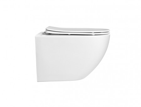 Унитаз Подвесной «Aquatek» Европа Безободковый с Сиденьем, Белый, 525x360x320 (AQ1901-00)
