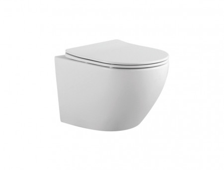 Унитаз Подвесной «Aquatek» Европа Безободковый с Сиденьем, Белый, 525x360x320 (AQ1901-00)