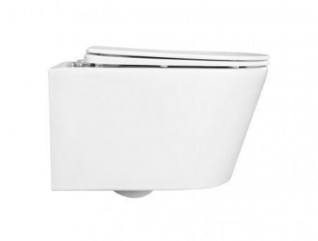 Унитаз Подвесной «Aquatek» Оберон Безободковый с Сиденьем, Белый, 531x360x344 (AQ1363W-00)