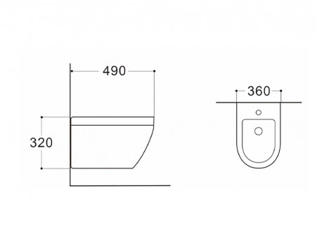 Биде Подвесное «Aquatek» Лея, Белый, 490x360x320 (AQ1099-00)