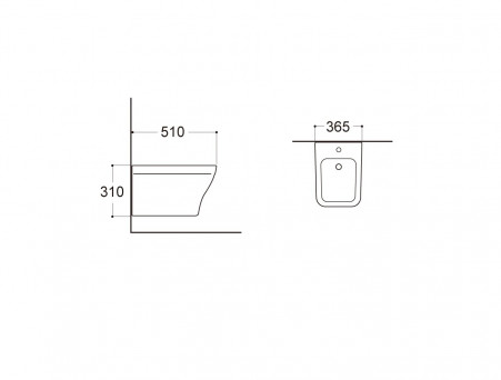 Биде Подвесное «Aquatek» Амадео, Белый, 510x355x310 (AQ1663-00)
