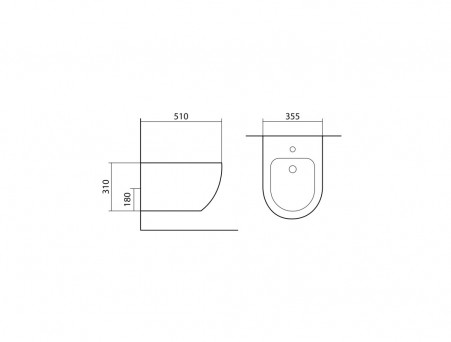 Биде Подвесное «Aquatek» Европа, Белый Матовый, 510x355x310 (AQ1016-MW)