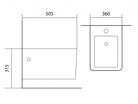 Биде Подвесное «Aquatek» Либра New, Белый, 505x360x315 (AQ0506N-00)