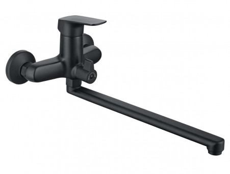 Душевой Комплект «Aquatek» Вега: Душевой Гарнитур и Смеситель для Ванны, Черный Матовый (AQ1033MB)