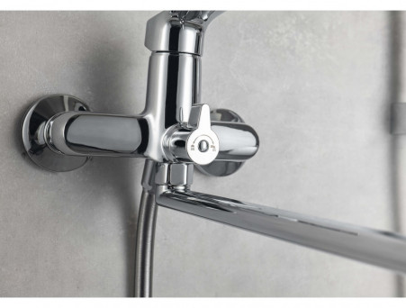 Душевой Комплект «Aquatek» Вега: Душевой Гарнитур и Смеситель для Ванны, Хром (AQ1033CR)