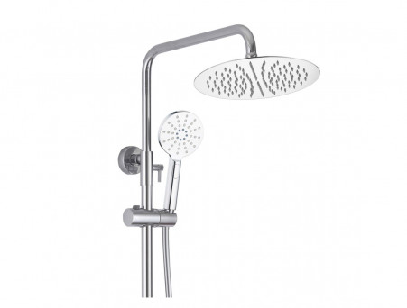 Душевой Комплект «Aquatek» Вега: Душевой Гарнитур, Смеситель для Душа и Смеситель для Раковины, Хром (AQ1036CR)