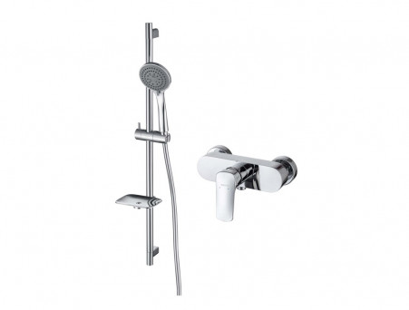 Душевой Комплект «Aquatek» Вега: Душевой Гарнитур и Смеситель для Душа, Хром (AQ1032CR)