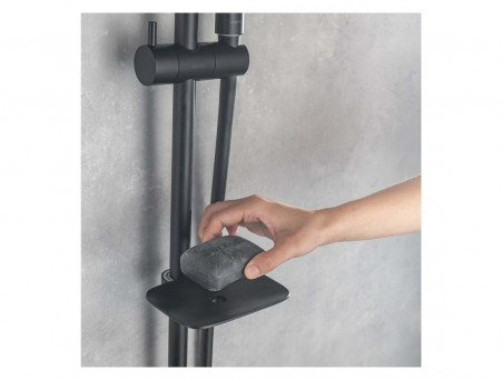 Душевой Комплект «Aquatek» Вега 3в1: Душевой Гарнитур, Смеситель для Душа и Шланговое Подключение, Черный Матовый (AQ1076MB)