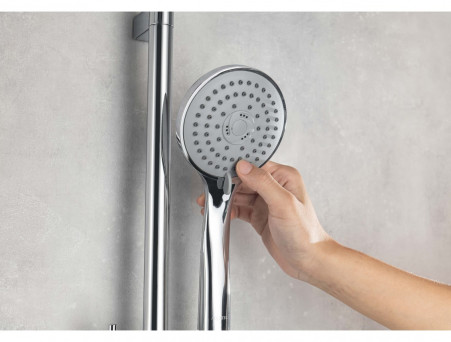 Душевой Комплект «Aquatek» Вега 4в1: Душевой Гарнитур, Смеситель для Душа, Верхний Душ и Шланговое Подсоединение, Хром (AQ1075CR)