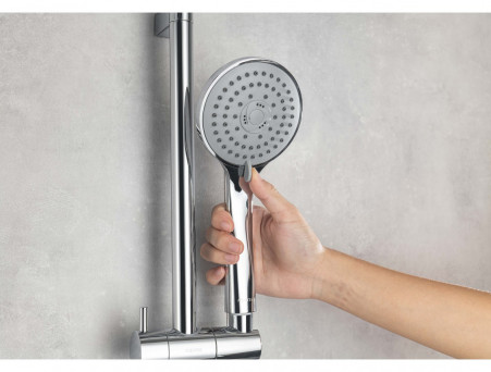 Душевой Комплект «Aquatek» Вега 3в1: Душевой Гарнитур, Смеситель для Душа и Шланговое Подключение, Хром (AQ1076CR)